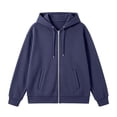 thumbnail image 3 of yillto Womens Coat Hooded Casual Sweatshirt Lightweight Zip up Fall Loose Drawstring Jackets with Pockets, 3 of 7