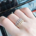 thumbnail image 4 of K-KED Gorgeous Cubic Zircon 925 Silver Filled Ring Delicate Jewelry Women Wedding Ring Sz 6-10-8-Silver, 4 of 7