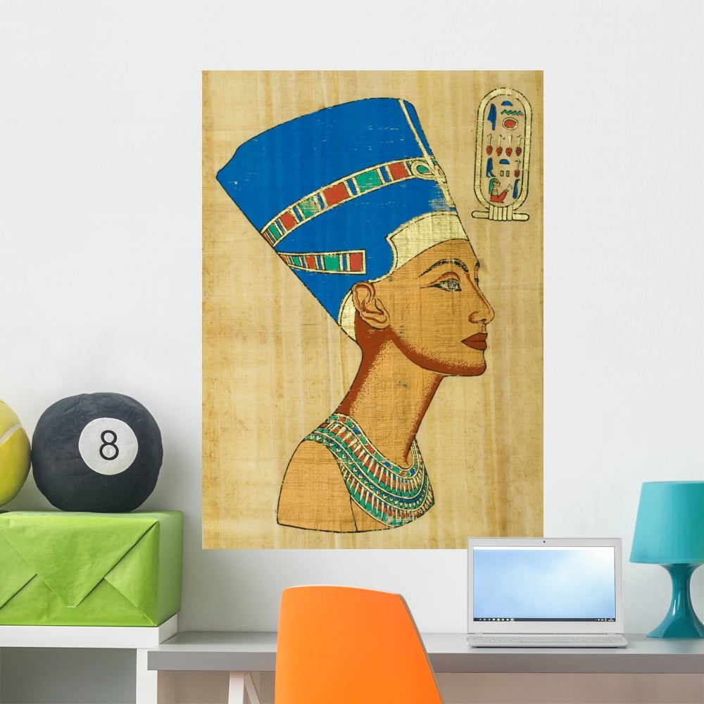 Egyptian Papyrus Portrait Wall Mural Decal by Wallmonkeys Vinyl Peel ...