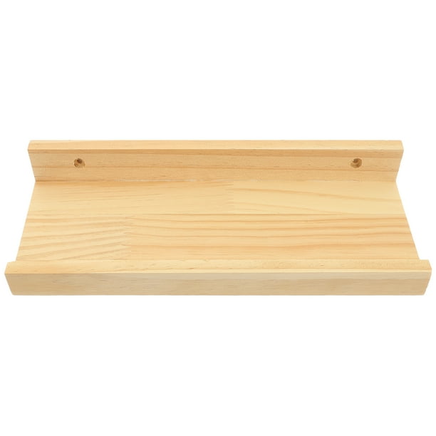 NUOLUX Household Wallmounted Floating Shelf Small Wooden Floating