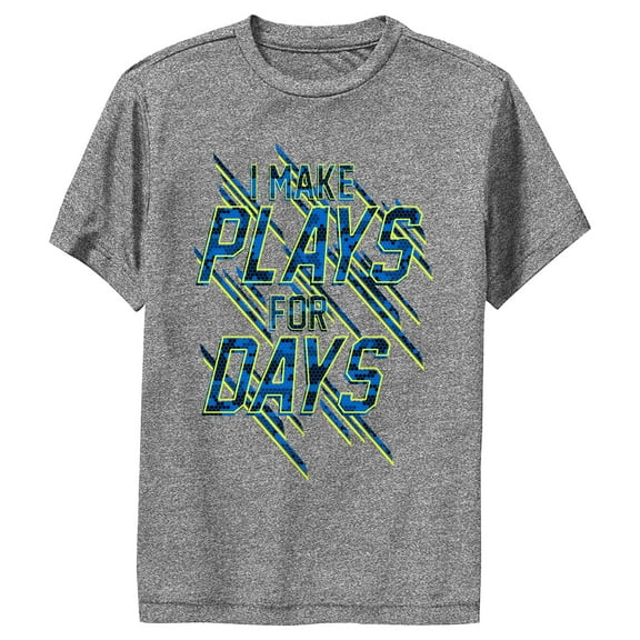 Boy's Lost Gods I Make Plays for Days Performance Graphic Tee Charcoal Heather X Large