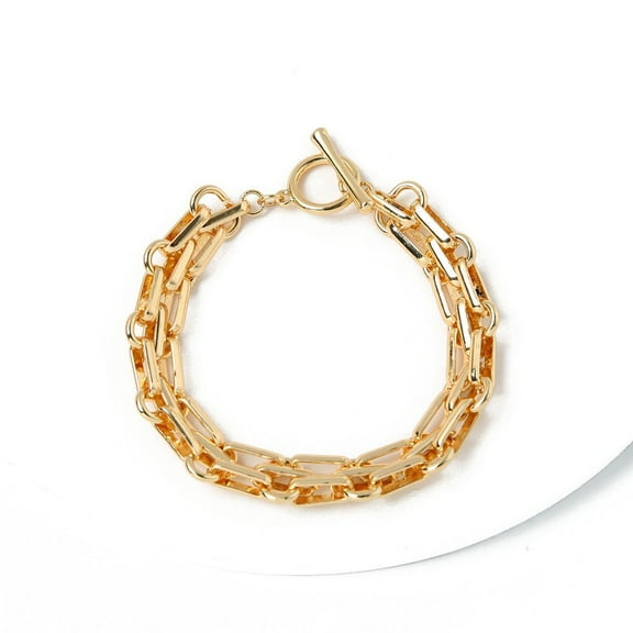 Amrita Singh Alessia Gold-tone Brass Link Bracelet with Toggle Clasp