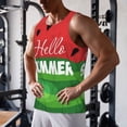 thumbnail image 5 of Rateoe Watermelon Hello Summer Pattern Sleeveless Gym Shirt Muscle Tee Breathable Workout Shirt Slim-Fit Tank Quick Dry Fit Muscle Tank Top Bodybuilding Sleeveless T Shirt-XX-Large, 5 of 7