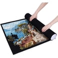 thumbnail image 3 of Puzzle Mat Roll Up, Mat Roll Up 1500 Pieces Puzzles Keeper Mat, Black, 3 of 4