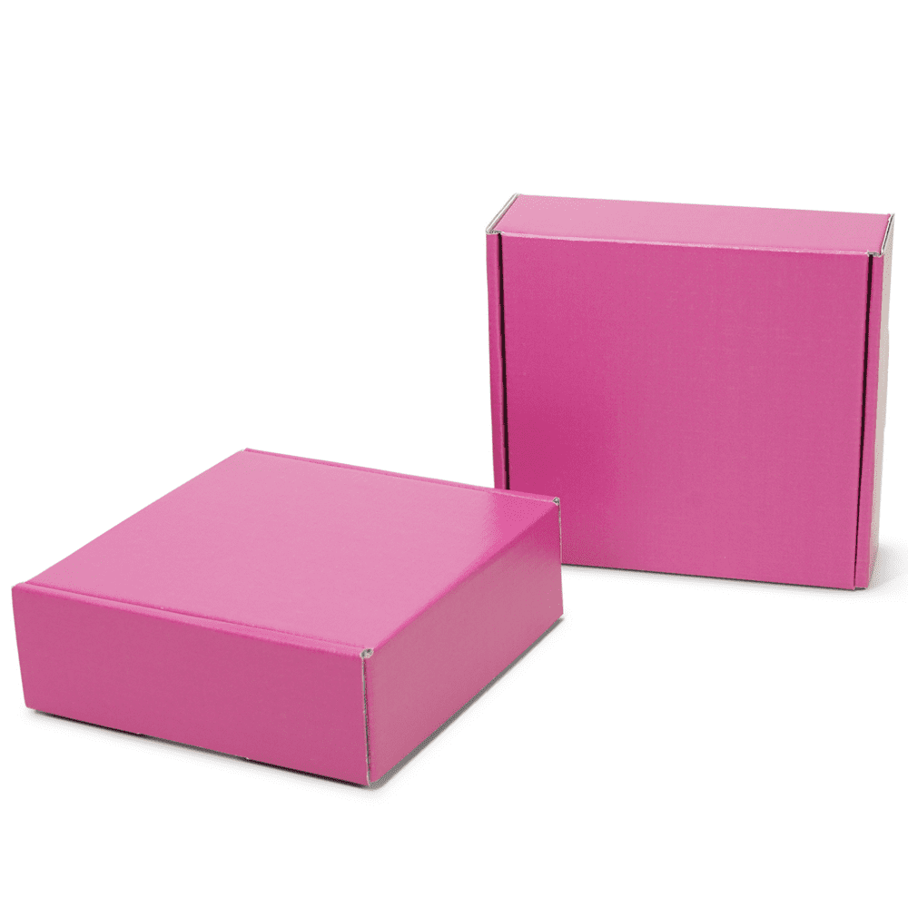 Hot Pink Shipping Boxes 6 X 6 X 2 Bundle Of 20 Mailer Boxes