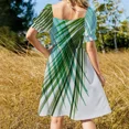 thumbnail image 4 of Vestido sin mangas con hojas de palma tropicales azul y verde vestido largo vestidos para mujer vestidos elegantes para mujer vestido en oferta, 4 of 7