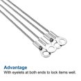 thumbnail image 4 of Unique Bargains 2mmx20cm Stainless Steel Lanyard Cable Eyelets Ended Wire Rope 10 Pack, 4 of 5