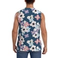 thumbnail image 4 of Balery Flowers Men's Sleeveless Muscle Shirts Workout Tank Top, Moisture Wicking, Odor Protection-Large, 4 of 8
