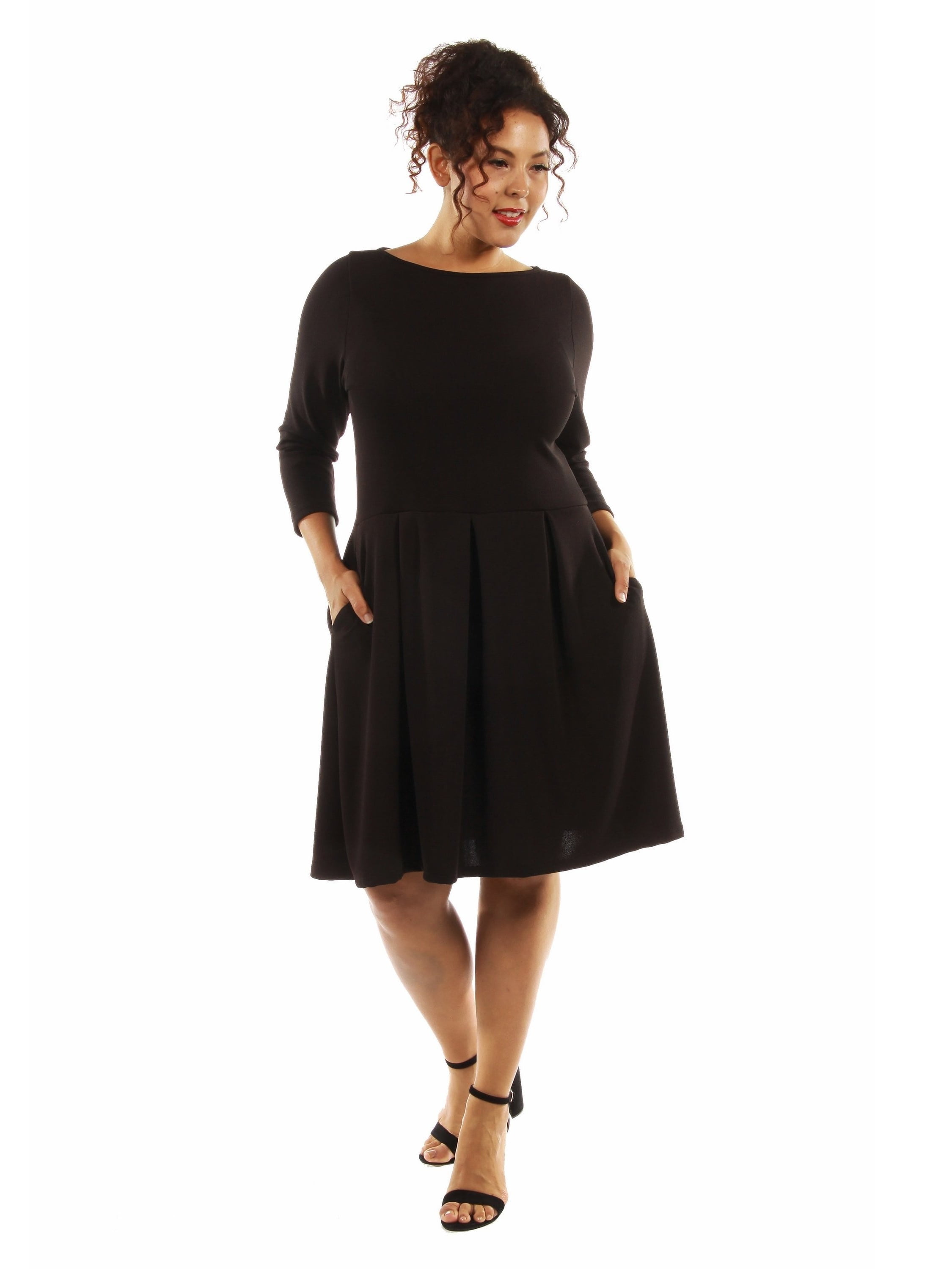 ワンピース TAGLIATORE Woman Dress Black 340252R24E403 EB928 24/7 Comfort Apparel Little Black Dress - Knee-length