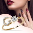 thumbnail image 2 of Dsscvnef Fashionable and Opening 26 Letters with Diamond Ring Ladies Jewelry, 2 of 4