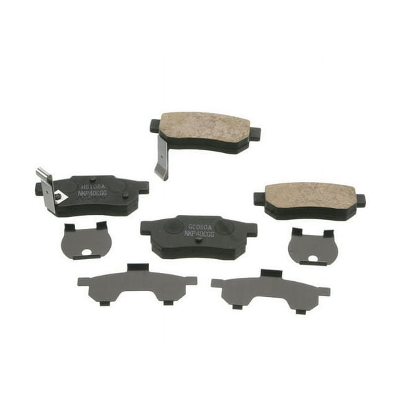 Rear Brake Pad Set - Compatible with 1986 - 2001 Acura Integra 1987 1988 1989 1990 1991 1992 1993 1994 1995 1996 1997 1998 1999 2000