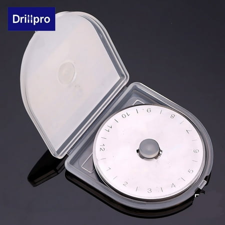 Comfort Grip Rotary Cutter 10pcs 45mm Rotary Cutter Refill Blades Sewing Quilting Tool for Olfa Fiskars with Case ()