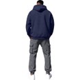 thumbnail image 2 of Mens Hoodie Tracksuit 2 Piece Sweatsuit Long Sleeve Hooded Sweatshirt and Drawstring Waist Sweatpants Jogging Matching Sets with Pockets Navy 2XL, 2 of 8