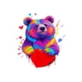 thumbnail image 3 of [Style Vibrant] T-Shirt Graphique Arc-en-Ciel Coloré pour Femmes - T-Shirt Décontracté Mignon à Col Rond et Manches Courtes, Mélange de Polyester Doux, Design Éclaboussé de Cœur et de Peinture, Parfait pour les Tenues d'Été, Été, 3 of 8
