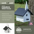 thumbnail image 4 of Outdoor Leisure Products Model GM31BKW Church Wren Bird House Made of High Density Poly Resin in black and white, 4 of 8