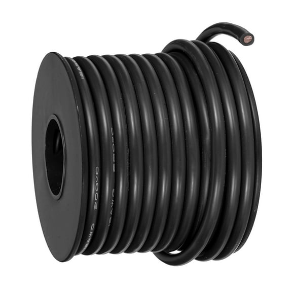 Uxcell 12 AWG Flexible Silicone Wire 9m/30ft Tinned Copper Electrical Wire Black