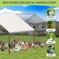 thumbnail image 3 of Large Metal Chicken Coop, Large Chicken Pen, Chicken Runs for Yard with Waterproof and Anti-UV Cover, Duck Rabbit House Outdoor (9.8'L x 13.1'W x 6.5'H), 3 of 7