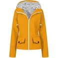 thumbnail image 4 of GERsome Womens Rain Jackets Lightweight Waterproof Full Zip Travel Hiking Hooded Jackets with Pocket Orange L, 4 of 8