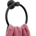 thumbnail image 2 of Matte Black Towel Ring - Bathroom Wall Towel Rack Stainless Steel Bathroom Towel Rack 3 Pieces., 2 of 5