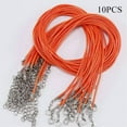 thumbnail image 1 of CHUANK 10Pcs Leather Wax String Lobster Clasp Chain Pendant Necklace Rope Cords DIY 2MM-coffee-2mm, 1 of 9