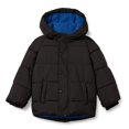 thumbnail image 6 of Lmnyox Hooded Puffer Jackets for Kids Plain Button Down Padded Coats Winter Cozy Puffy Outwears with Pockets, 6 of 8