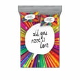 thumbnail image 2 of Colorful Bedding Set with Sheet & Covers, Vintage All You Need is Love Inspirational Speech Bubble Hippie Retro Poster Print, Printed Bedroom Decor 2 Shams, 4 Sizes, White, by Ambesonne, 2 of 3