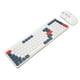 thumbnail image 3 of Teclado y ratón inalámbricos de 2,4 G con teclas redondas, ergonómicos, tipo C, con carga, para teléfono, tableta, oficina, blanco y azul, 3 of 5