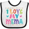 thumbnail image 3 of Inktastic I Love My Mema Grandchildren Girls Baby Bib, 3 of 4