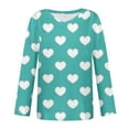 thumbnail image 5 of Luxalzxs Valentines Day Tops for Women 2024 Oversized Casual Cute Love Heart Graphic Print Tops Sexy V-Neck Long Sleeve Shirts, 5 of 5