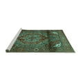 thumbnail image 2 of Ahgly Company Machine Washable Indoor Rectangle Persian Turquoise Blue Traditional Area Rugs, 8' x 12', 2 of 4
