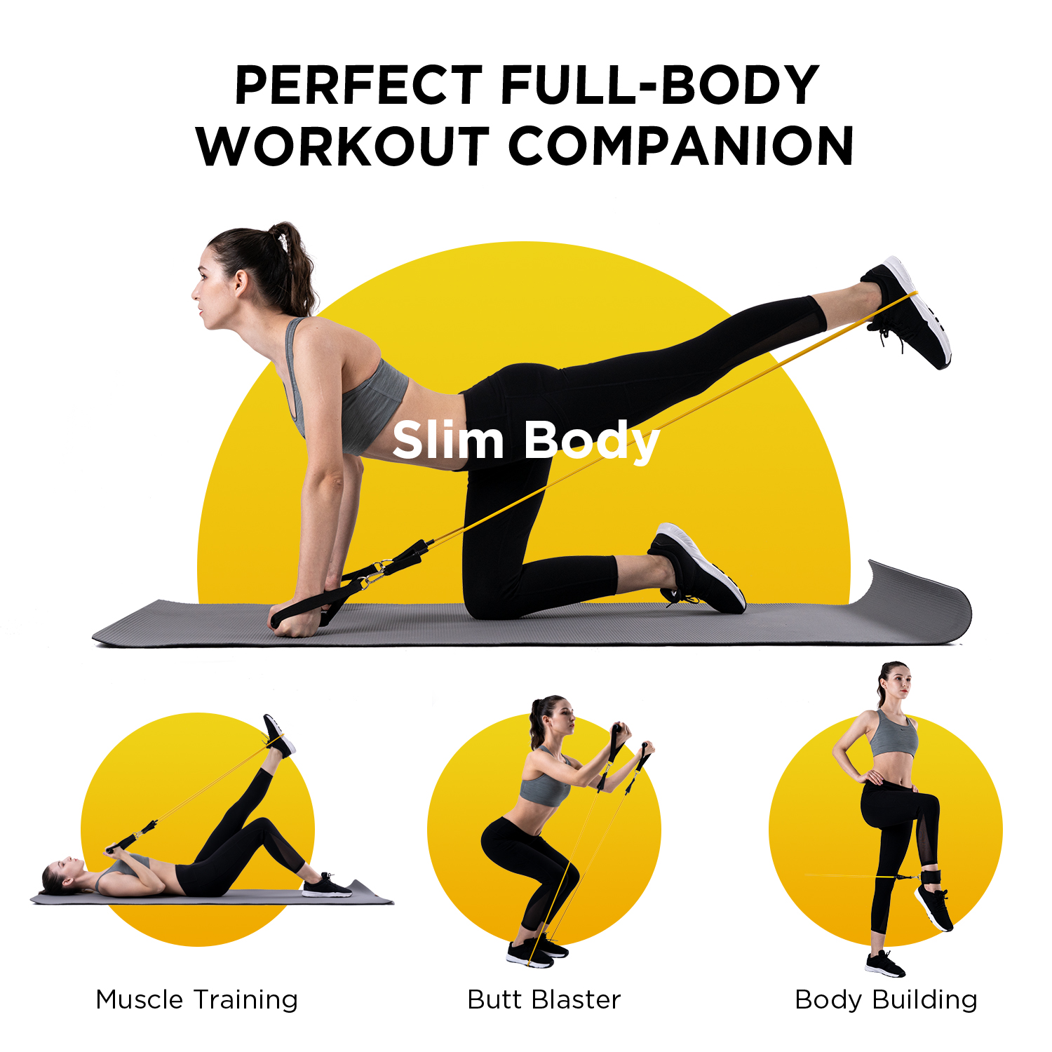 COWIN Resistance Bands Exercise Set Up to 150 lb photo 2