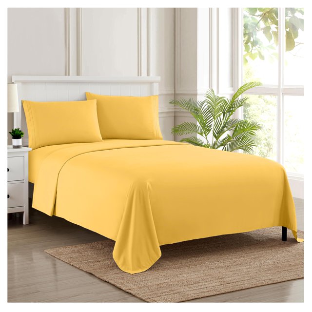 Juego de sábanas Sweet Home Collection California King Yellow