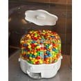 thumbnail image 3 of Christmas Candy Dispenser, 360° Rotating Candy Dispensers with Treat Boxes, 6 Compartments Candy Machine Dispenser, Fun Press-Type Nut Storage Box for Rice, Cereals, Snacks, Candies (L(15L)), 3 of 7