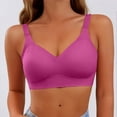 thumbnail image 2 of QASIEATN Women's Fashion Comfortable Wireless Bras Solid Color Soft Cup Bralettes Womens Underwear Everyday Bras for Women, 2 of 5