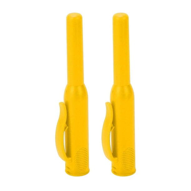 Cubierta De Marcador, Ranura A Prueba De Deslizamiento Agujero Profundo Punta Larga 2 Piezas Cubierta De Lápiz De Carpintero Clip De Bolsillo ABS Para Trabajar ANGGREK Amarillo