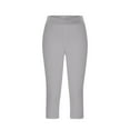 thumbnail image 4 of biudgviw Capri Leggings for Women Crossover High Waisted Plus Size Capris Athletic Yoga Pants Stretchy Summer Casual Cropped Pants, 4 of 6