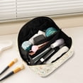thumbnail image 2 of FORMRS Makeup Bag Travel Cosmetic Organizer for Women Fold Flat Zipper Pouch with Handle, Forest Pastel, 2 of 8