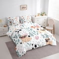 thumbnail image 3 of Homewish Cartoon Dog 7pcs Bedding Comforter Set for Preppy Children Kids,Dreamy Princess Queen Bedding Sets Super Cozy,Kawaii Animal Queen Sheet Sets,Luxury Bedroom Decor,Reversible, 3 of 8