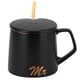 thumbnail image 1 of Taza de cerámica Fashon de 320ml, taza de café con tapa, cuchara, regalo para el hogar y la Oficina, 1 of 8