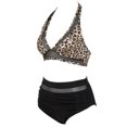 thumbnail image 5 of Gibobby Traje de Baño Sexy Bikini Bikini de cintura alta para mujer, bañadores sexys de dos piezas con realce, traje de baño Vintage, conjunto de Bikini (Caqui,M), 5 of 5