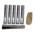 thumbnail image 2 of 7 Piezas Chimenea Tubo Chimenea Tubería Acero Inoxidable Extensión Malla Cubierta Función Antiescaldadura Adecuado para Camping Estufa de Tienda, 2 of 9
