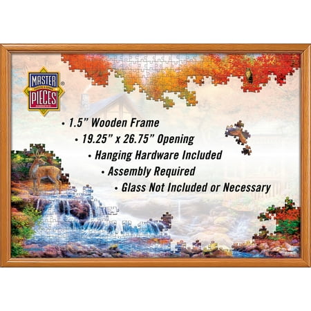 UPC: 0705988504020 | MasterPieces Accessories – Natural Wood Puzzle Frame for 1000 Piece Jigsaw Puzzles 19.25 x26.75