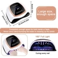 thumbnail image 2 of Lámpara UV para uñas, secador de uñas profesional automático UV LED de 168 W, secado rápido, 42 LED, pantalla LCD grande, 4 temporizadores (30/60/90/120 s) para esmaltes semipermanentes, gel y esmalte, 2 of 5