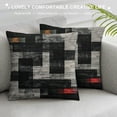 thumbnail image 3 of ONETECH Black White Grey Pillow Covers, Abstract Art Outdoor Decorative Throw Pillows for Couch, Modern Geometry Decor Cushion Cover Soft Farmhouse Square Pillowcase, 3 of 5