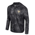 thumbnail image 2 of Men's Colosseum Black Vanderbilt Commodores Palms Printed Lightweight Quarter-Zip Hooded Top, 2 of 3