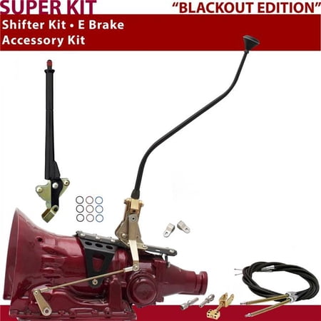 American Shifter TH350 Shifter Kit Black 23 in. Swan E Brake Cable Clevis for DECB9