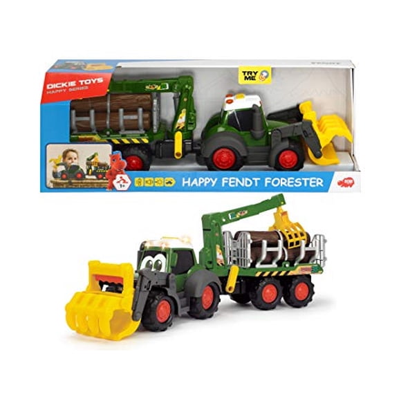 DICKIE TOYS - Happy Fendt Camión y Tráiler Forester de 25 Pulgadas, Verde DICKIE TOYS DICKIE TOYS