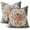 Blue Orange Ethnic Pattern, variant on Boho Pillow Covers 18x18 Inch Set of 2 Blue Orange Throw Pillows Vintage Ethnic Bohemian Coral Floral Print Decorative Pillowcase Farmhouse Linen Cushion Cover for Home Sofa Bedroom
