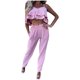 thumbnail image 1 of Blusa sin mangas lisa con cuello redondo para mujer a la moda de 2 piezas + conjuntos de pantalones con bolsillos sueltos Wmkox8yi bvn3655, 1 of 5