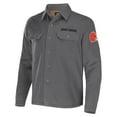thumbnail image 2 of Men's NFL x Darius Rucker Collection by Fanatics Gray Cleveland Browns Canvas Button-Up Shirt Jacket, 2 of 3